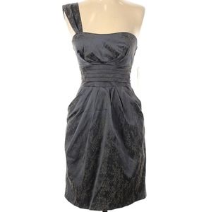 Snap NWT One Strap Grey on Black Floral Print Dress